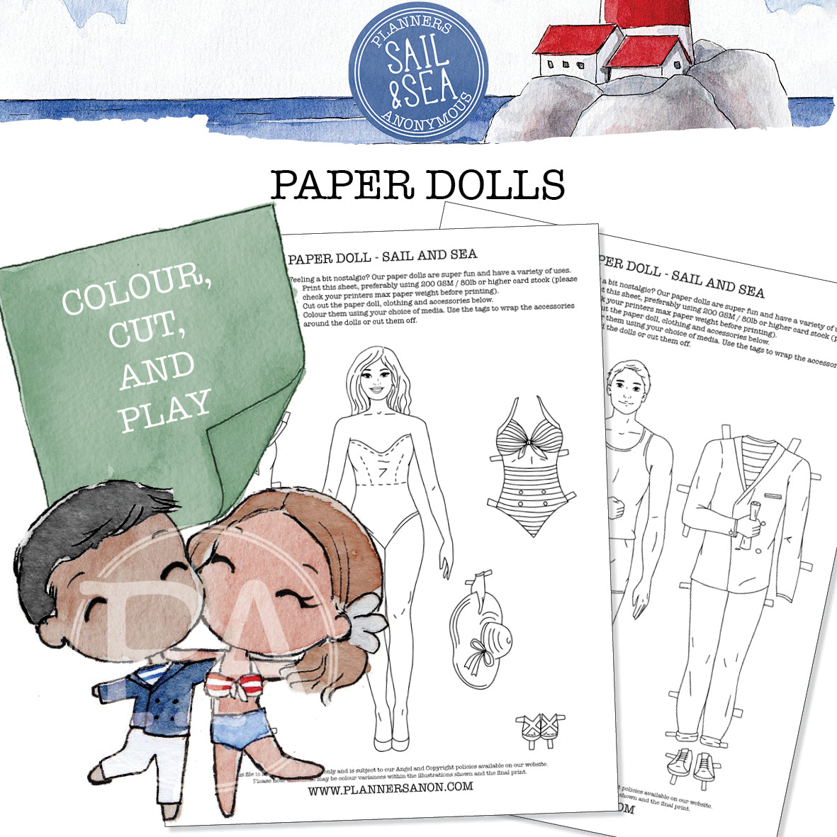 Sail and Sea Paper Dolls