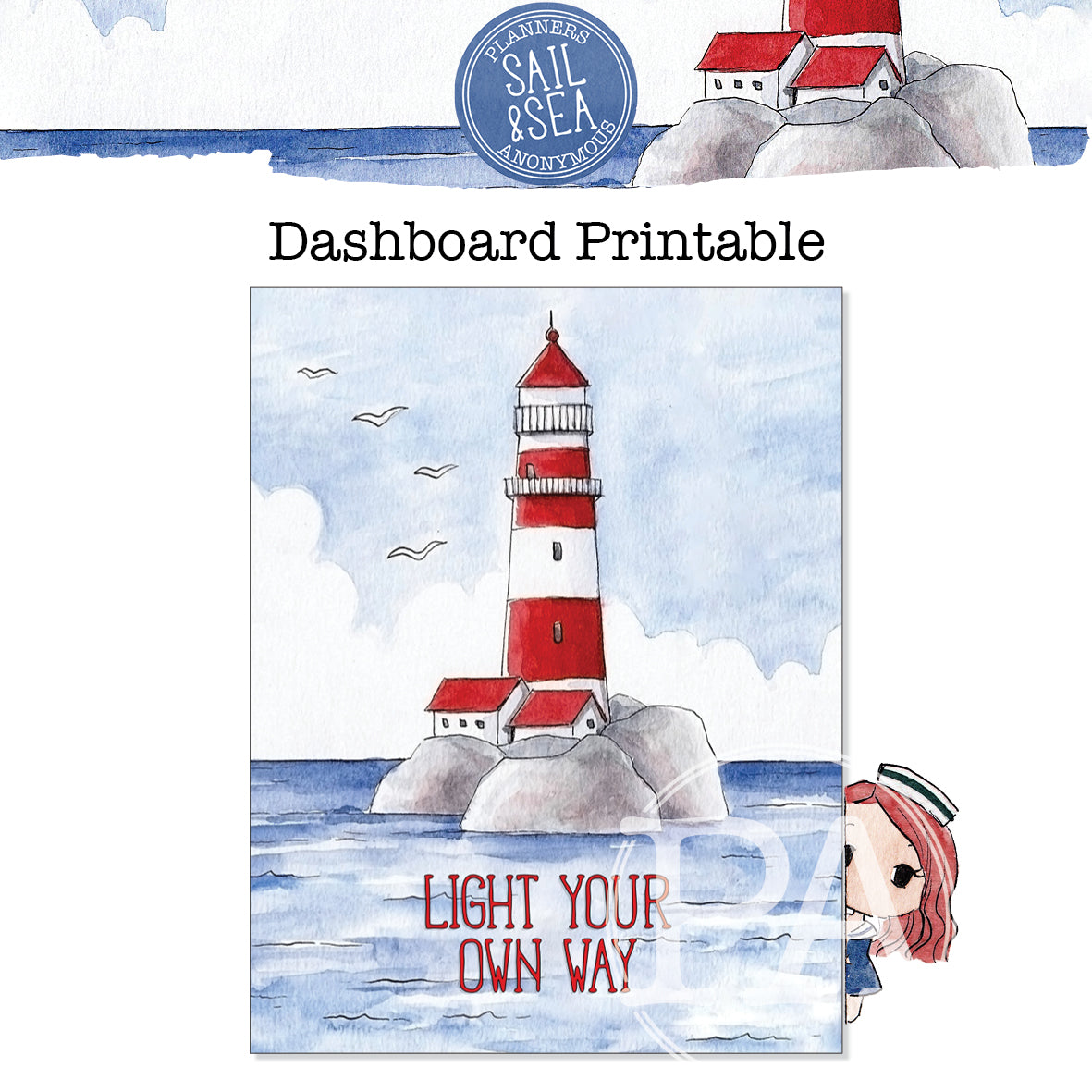 Sail and Sea Printable Art Card
