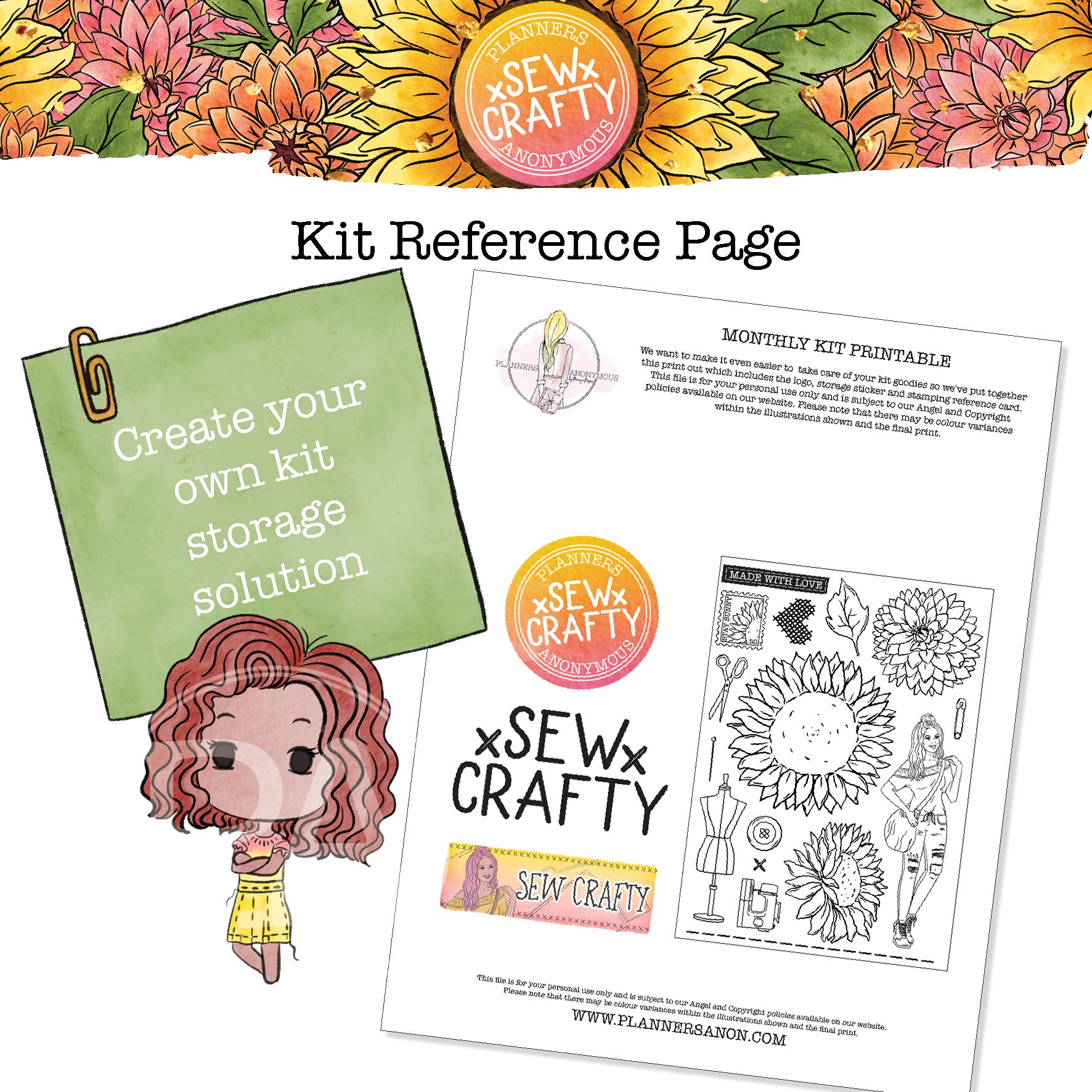 Sew Crafty Kit Reference Page