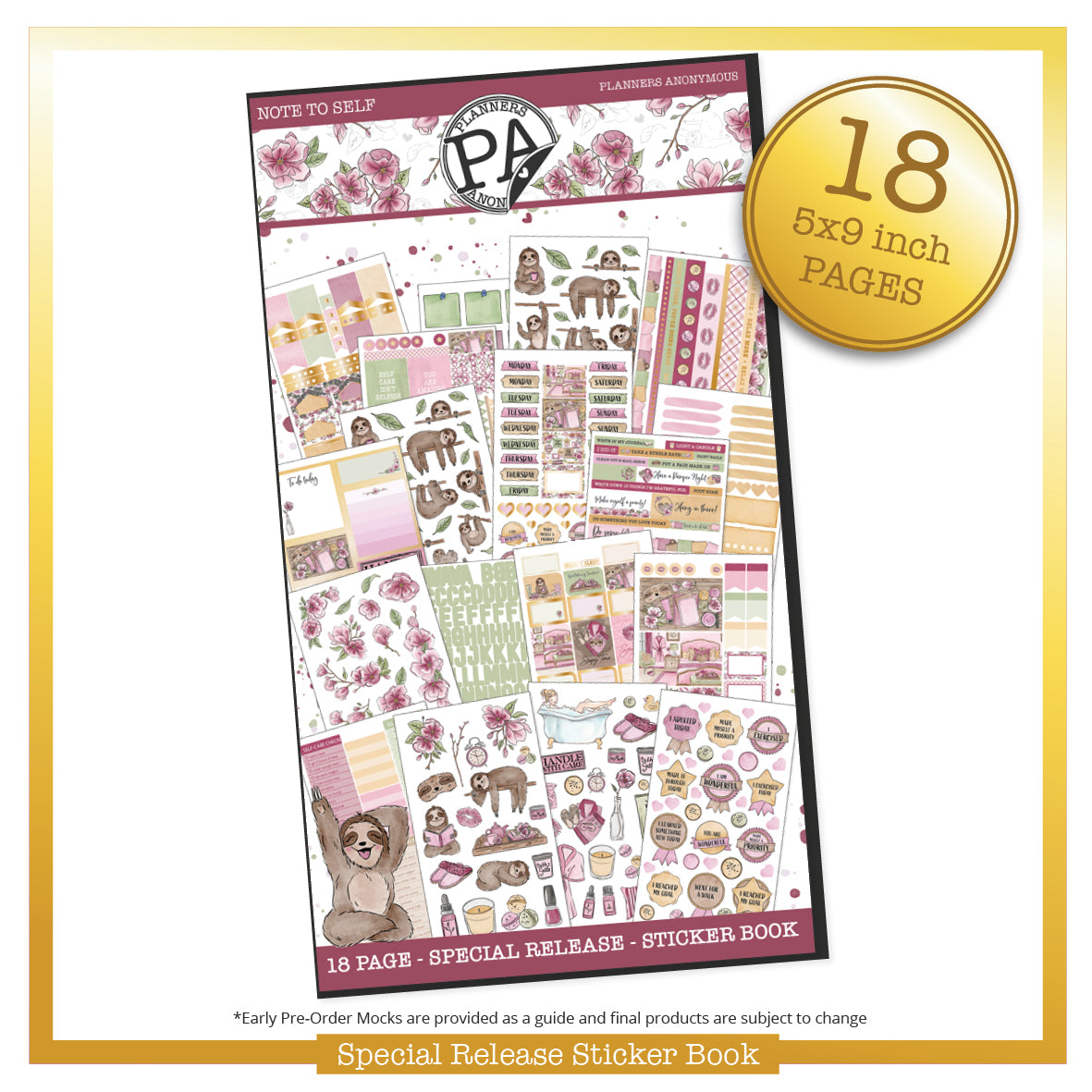 Washi Sticker Book 20 Pages With Hundreds of Pre-cut Vintage