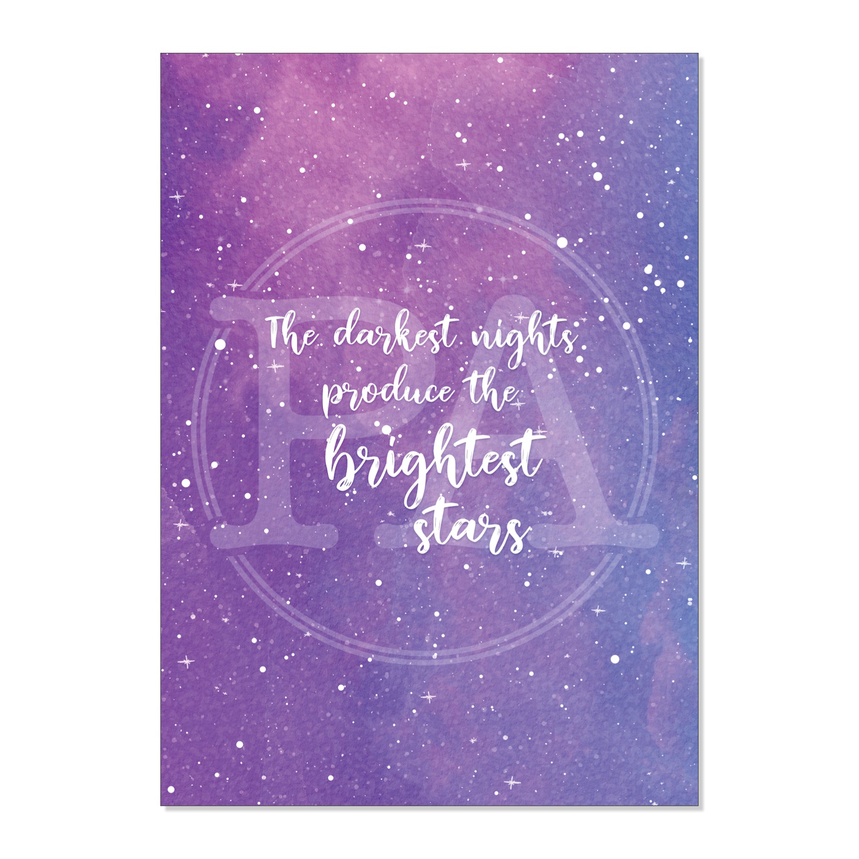 Under The Stars Printable Art Card