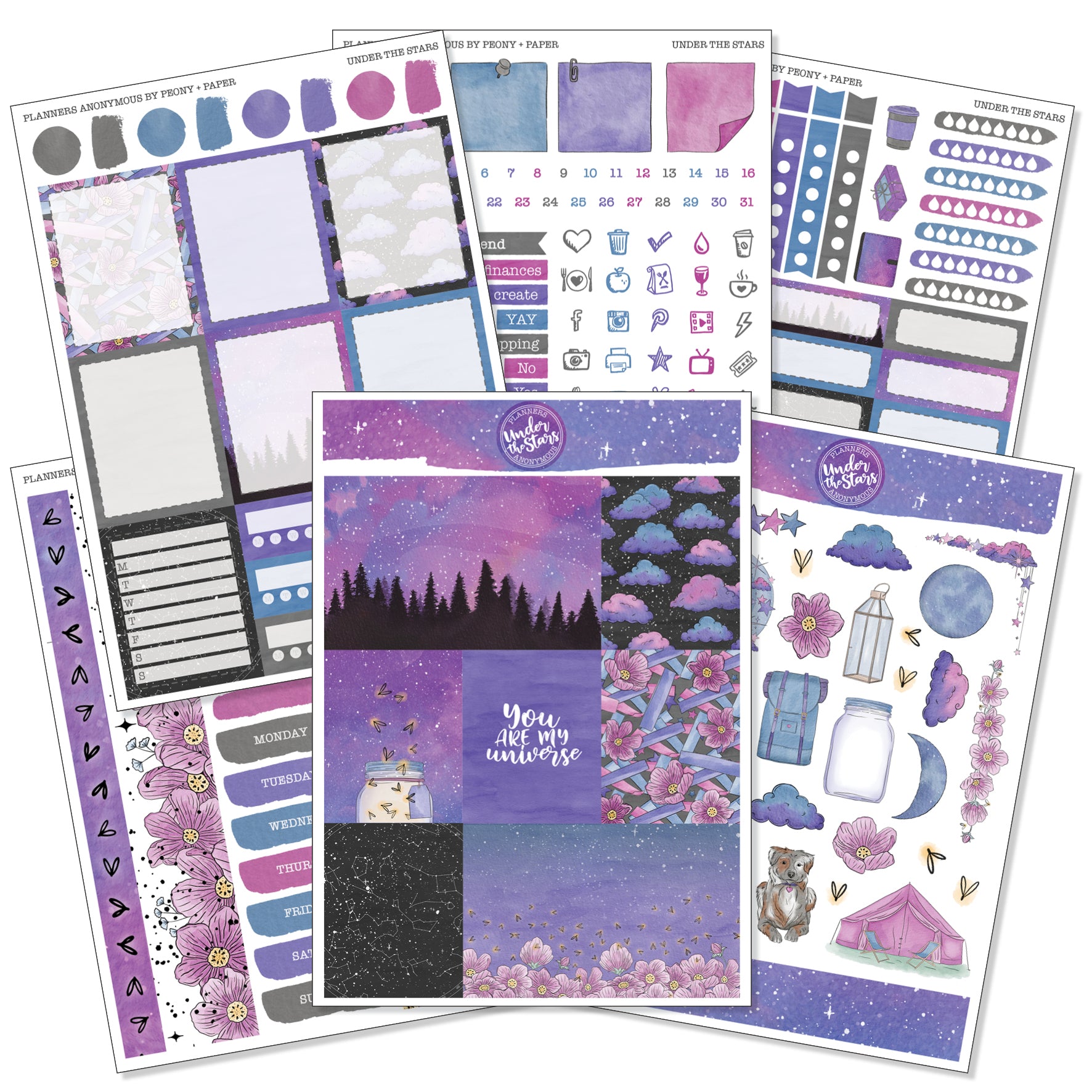 Under the Stars - Weekly Sticker Kit