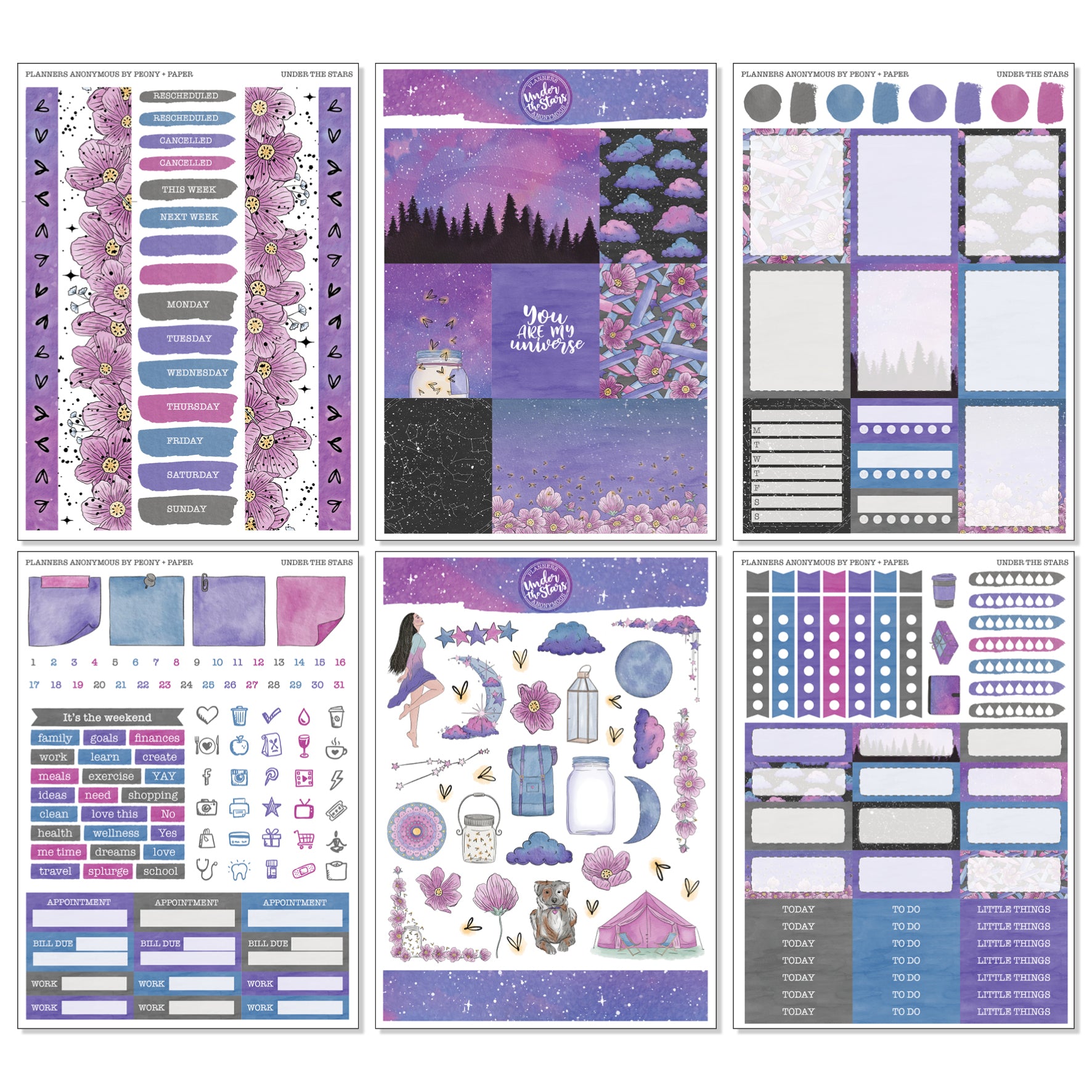 Under the Stars - Weekly Sticker Kit
